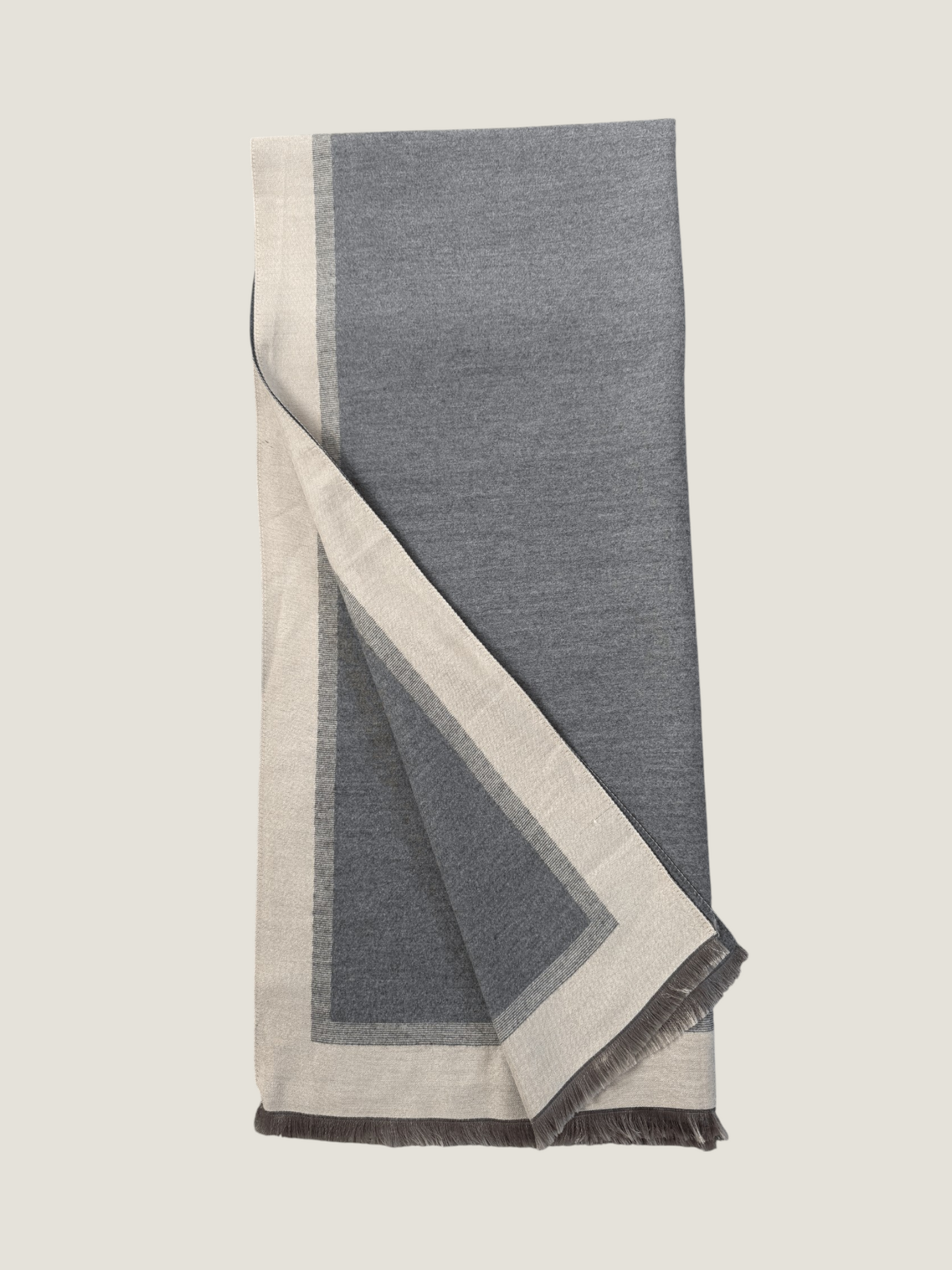 Souqstreet shawls - Grey & Cream (Reversible)